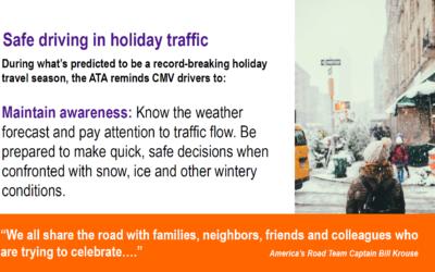 Safety Message – Holiday Traffic
