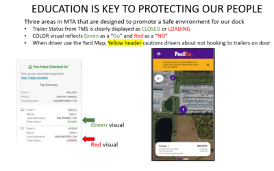 Safety Message -Pulling trailers from the dock￼